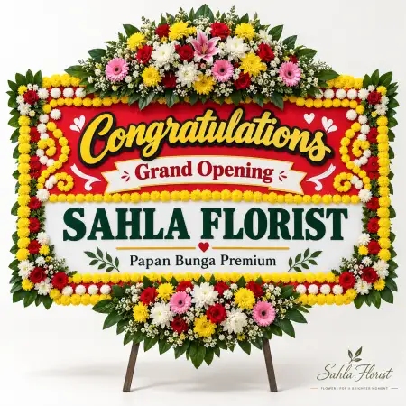 Papan Bunga Ucapan Selamat Johar Baru