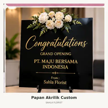 Papan Bunga Akrilik Johar Baru